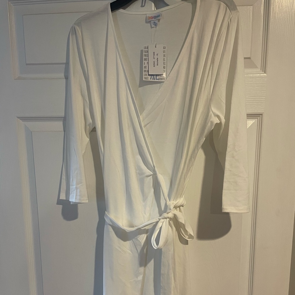 Lularoe white Michelle dress